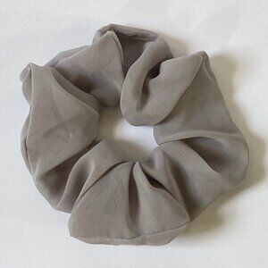 Handmade Gray Chiffon Scrunchies
